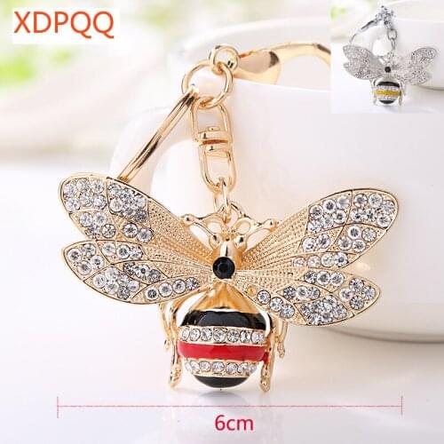 Fashion bee key chain ladies handbag key chain car key chain clothing accessories bag pendant men and women gifts wholesale