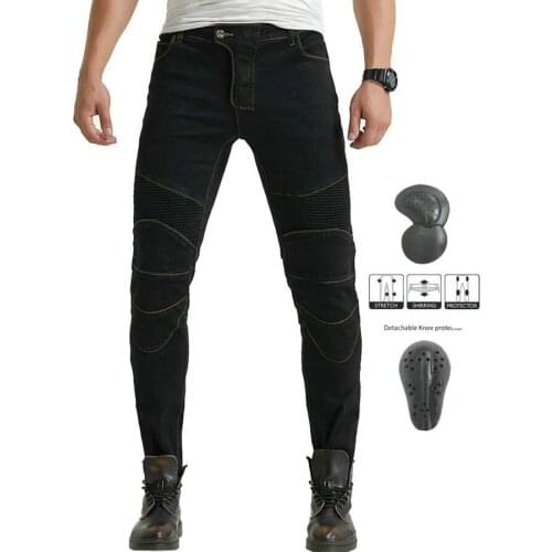 Motorcycle black blue jeans straight leg motorcycle jeans fashion casual motorcycle wind jeans protective gear motorcycle pants