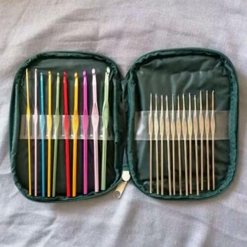 22Pcs/Set 0.6-6.5mm Crochet Hook Set Case Needle Knitting Tools Sewing Accessories Crafts Arts Diy