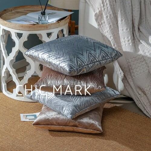 Satin Silk Pillowcase Striped Pillow Cover Textured Cushion Silver Pillow Case Geometric Abstract Bronzing Sofa Pillowcase