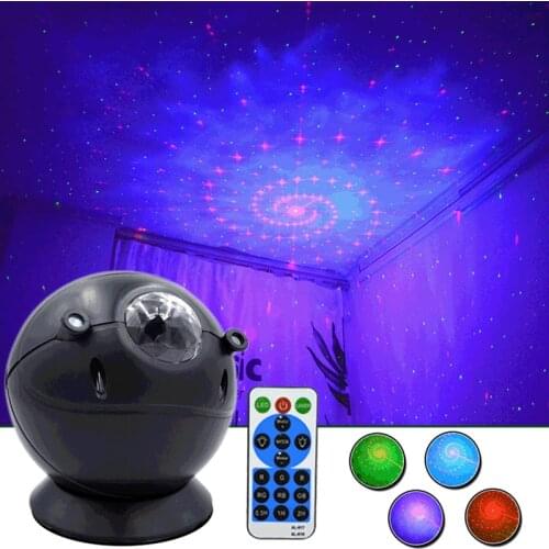 Night Light Starry Sky Projection Lamp With Base USB Rechargeable Romantic Star Projector Remote Control Gift 360 Rotation Light