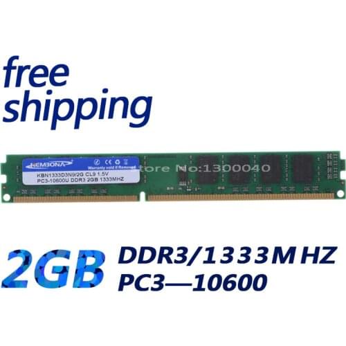 KEMBONA Brand New ddr3 2gb 1333Mhz / PC3-10600U For Desktop Ram Memory / Free Shipping