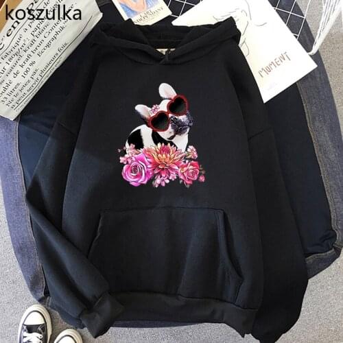 2021 New French Bulldog Hoodies Sweatshirt Fashion Female Pullovers Kawaii Harajuku Hoodied Cartoon Tops Women Funny Hoodie