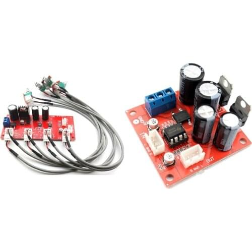 AD828 Stereo Preamp Amplifier Board & NE5532 Preamplifier Board Vinyl Record MM MC Phono Preamplifier Preamp Board