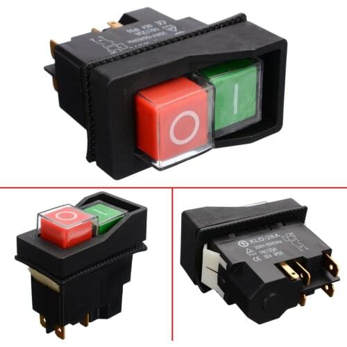 Durable 240V Electric On/Off Switch 5 Pins Socket Green/Red Key Switch For Minimix 140 150 Cement Concrete Mixers