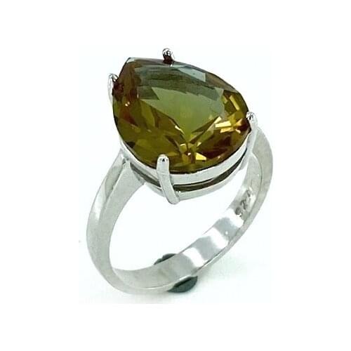 Drop Zultanit Cubic Zirconia Simple Polite Useful Silver Ring
