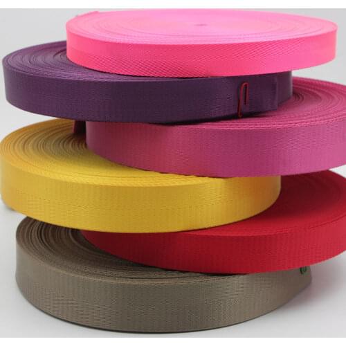 5M 20-50mm Red Yellow White Strap Nylon Webbing Herringbone Pattern Knapsack Strapping DIY Sewing Bag Belt Accessories Pet belts