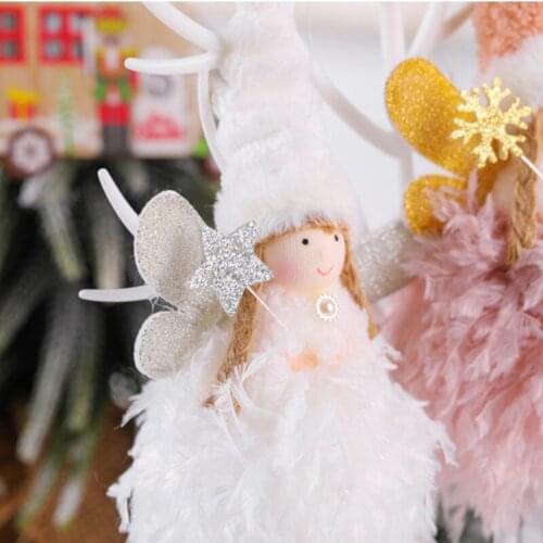 Christmas Angel Dolls Pendant 2020 Navidad Tree Ornaments Christmas Decorations for Home Xmas Decor Noel New Year 2021 Kids Gift