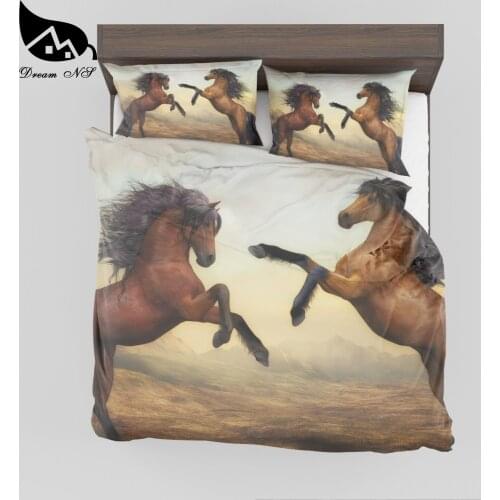 Dream NS horse 3D effect prints Comfor Quilt Duvet Polyester cotton home textile products Queen King Bedclothes SMY57