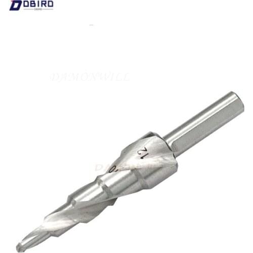 HSS Spiral Groove Step Drill Bit Hole Cutter Drop Forged Heat Treated High Speed Steel step Cone drill1pc 4-12mm