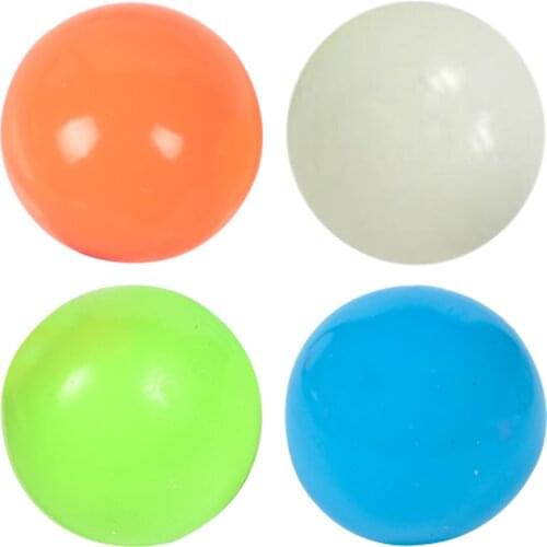 Luminous Toy Balls Kids Gift Party Favor Decoration Kids Glow in the Dark Bouncing Ball Sticky Wall Balls
