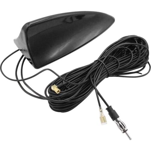 Universal 5M DAB Car AM/FM Car Radio Aerial Antenna SMB Adapter 12V Car Shark Fin Roof Decoration Car Styling