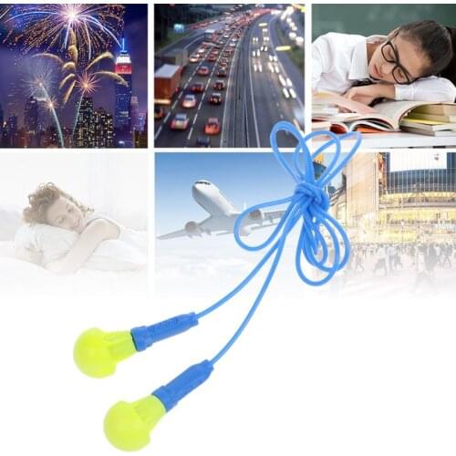 Soft Foam Corded Ear Plugs Hearing Protection Noise Reduction Earplugs Reusable