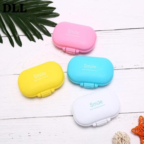 1Pc Portable 4 Slots Pill Box Medical Mini Pill Cases Pills Storage 4 Colors 9.5*6.5*3.5cm