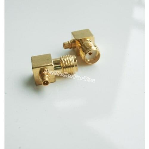 1Pcs SMA female jack to MMCX male right angle 90 degree RA plug RF coaxial adapter connector