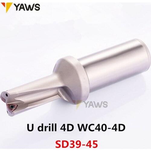 1PCS U-drills 4D WC-C40-4D SD39-45 drilling39-45MM insert indexable dril use insert WCMT06/WCMT08