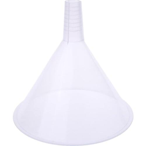150mm Plastic White Transparent Funnel For Garage / Car Liquids / Laboratory / Kitchen E7CA