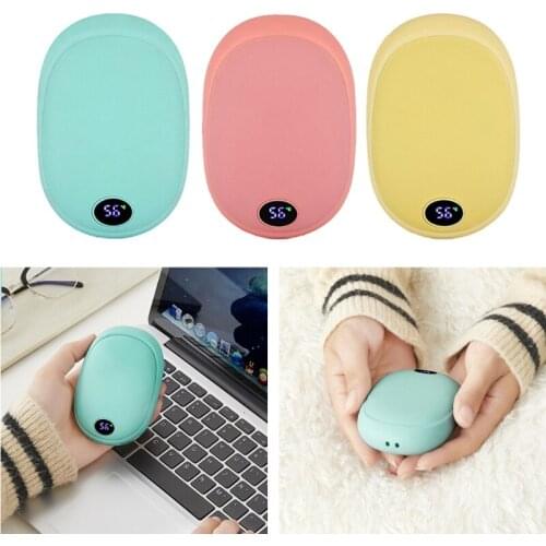 2 In 1 USB Heater Rechargeable Electric Warmer Quick Hand Warmer Heat Heater Light Safety Pocket Mobile Power 10000 mAh