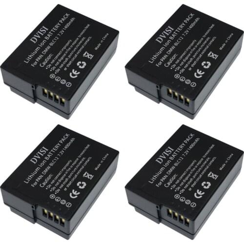 4x DMW-BLC12 DMW BLC12PP BLC12E BLC12 BP DC12 DC12U BP-DC12 Battery for Panasonic DMC GH2 G5 G6 G7 V-LUX4 DMC-GH2 FZ200 FZ1000