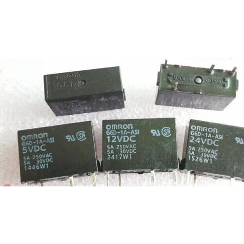5pcs/lot NEW Relay G6D-1A-24VDCG6D-1A-ASI-5VDC G6D-1A-ASI 12 vdc
