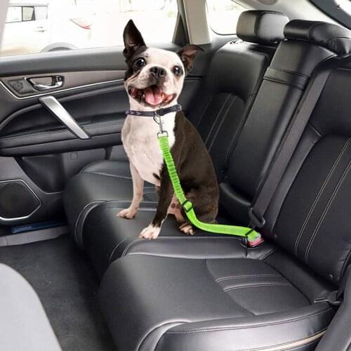 Pet Supplies Car Seat Belt Dog Seat Belt Dog Leash Vehicle Belt Adjustable Cushioning Elastic Safety Rope For Dog Cat