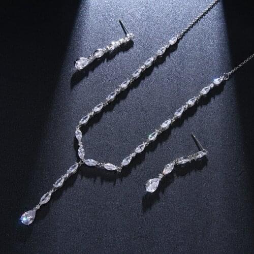 Bettyue Simplicity Style Elegant Earring And Necklace Fashion Jewelry For Female Romantic AAA Zirconia Set In Wedding Party