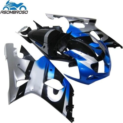 Hot sale Fairing kit for SUZUKI K2 GSXR 1000 2000 2001 2002 black blue white plastic racing gsxr1000 fairings CM44