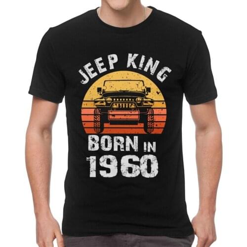Car King Born In 1960 T Shirt Men 100% Cotton Print T-shirts Streetwear Tshirt Short Sleeve 60 Years Old Birthday Gift Tee Top
