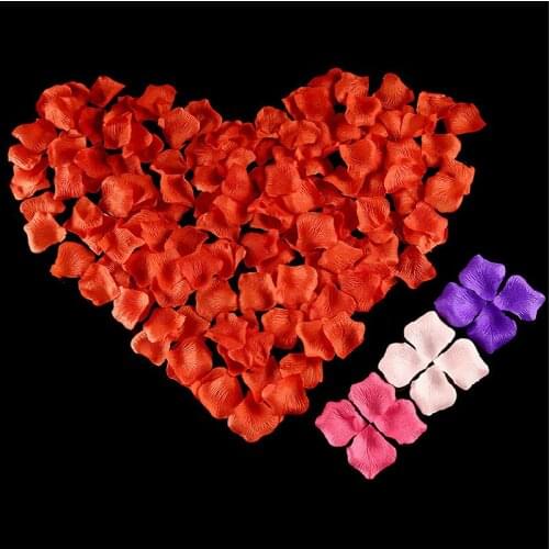 100pcs/lot 5*5cm Artificial Flowers Simulation Rose Petals Decorations Wedding Marriage Room Flower