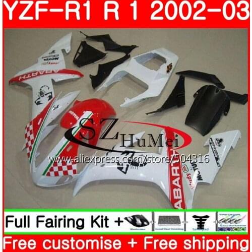 Body For YAMAHA YZF 1000 YZFR1 02 03 YZF-1000 Bodywork 73SH10 YZF R 1 Scorpion Red YZF R1 02 03 YZF1000 YZF-R1 2002 2003 Fairing