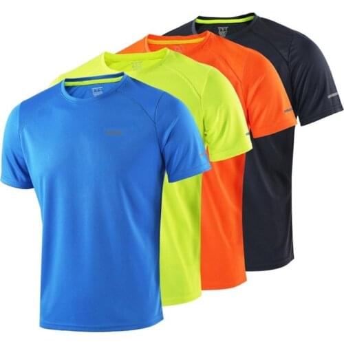Summer Mens Running Shirts Short Sleeves Sports Jersey Training Gym Crossfit Fitness Dry Fit T Shirt Clothing