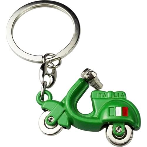 Scooter Model Italy Flag Keychain Key Ring for PIAGGIO Beverly Vespa 125 GTS Ducati Multistrada Aprilia Benelli Fashion Gift