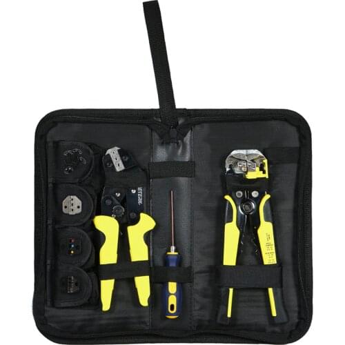 4 In 1 Multi tools Wire Crimper Tools Kit Engineering Ratchet Terminal Crimping Plier Wire Crimper + Wire Stripper+S2 Screwdiver
