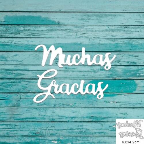 New Spain Word Metal Cutting Dies Embossing Stencils for DIY Scrapbooking Photo Album Decorative Paper Cards Making Tool 2021