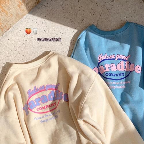 New loose and simple letter printing shows white round neck pullover and wild cashmere sweater womens boudoir hoodies