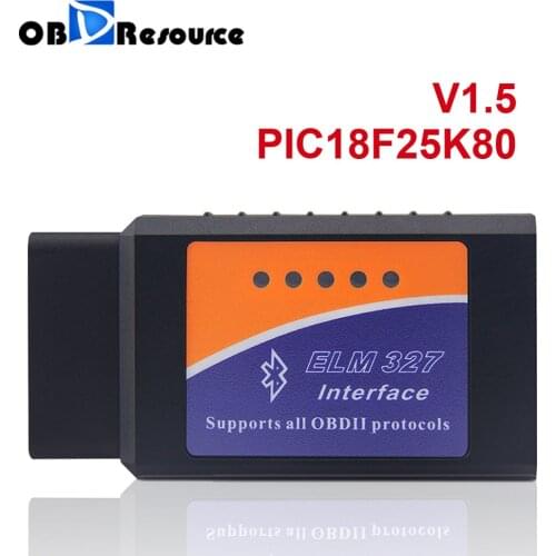 OBD2 ELM327 V1.5 Bluetooth Adapter PIC18F25K80 Auto Diagnostic Tools ELM 327 OBDII Car Code Reader OBD 2 Automotive Scanner