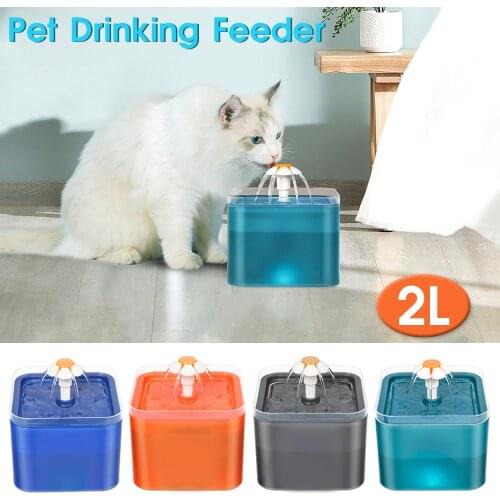 2L Automatic Pet Cat Water Fountain Filter Dispenser Feeder Smart Drinker For Cats Water Bowl Kitten Puppy Dog Drinking Supplies