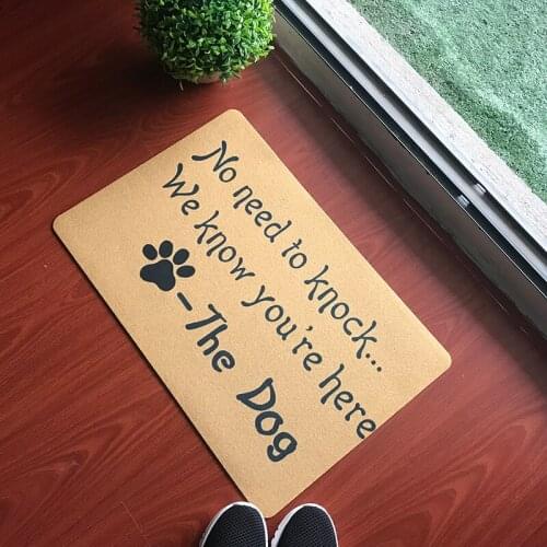 Rubber Doormat Entrance Floor Mat No Need To Knock We Know You're Here The Dog Funny Door Mat Indoor Outdoor Welcome Mat