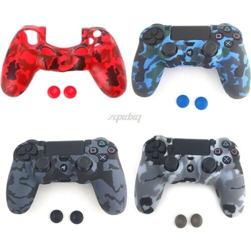 Silicone Guards Soft sleeve Skin Grip Cover Case Protector For Playstation 4 PS4 Controller Camouflage Camo Au13 19 Droship