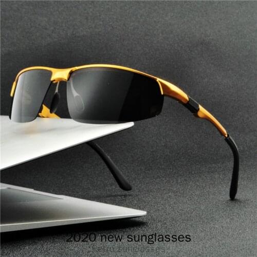 New Aluminum Magnesium Sunglasses Men Polarized Sunglasses Men Driving Mirrors Black Frame Eyewear Male Sun Glasses UV400 NX