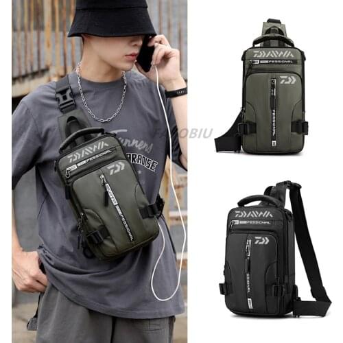 Daiwa Men Women Single Shoulder Fishing Bags Waterproof Leisure Multi Function Backpacks Fishing Gear Kit New Outdoor Hiking Bag