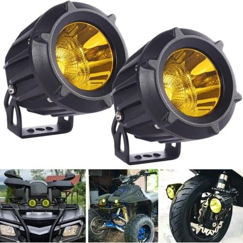 Motorcycles LED Round Auxiliary Lights Fog Lamps 12V DC for BA20D H4 T19 Moto ATV SUV Tractor Yacht Truck Bike