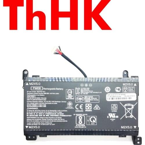 ThHK Genuine Original 83.22Wh FM08 922977-855 HSTNN-LB8A Laptop Battery Batteries For HP Omen 17 2017 Series Notebook Computer