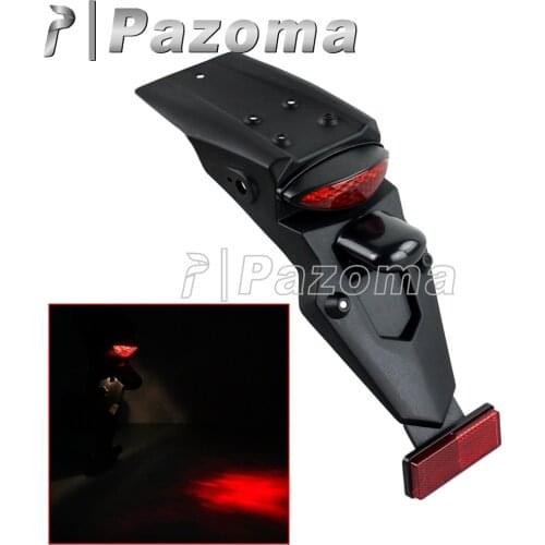 Universal Red Lens Motorcycle Fender Lamp LED Tail Light Moto Rear Mudguard License Plate Light for Triumph Victory Aprilia BMW