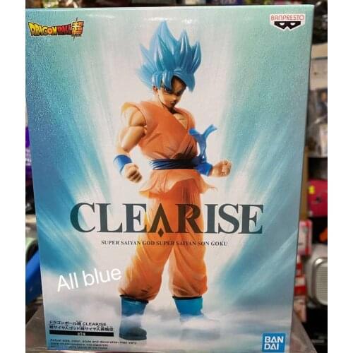 In Stock Original Banpresto DBZ CLEARISE SSJ God Blue Goku Figure Kid Model Toys Anime Figurals Brinquedos