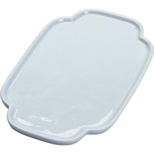 Japanese Ceramic Dry-Bulb Disk Pot Bearing Hu Dian Saucer Tea Celadon Dry-Bulb Disk Fruit Tea Dian Xin Pan Serving Tray Tea Tray