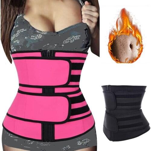 2020 New Fajas Postpartum Powerful Zipper Double Row Exercise Abdomen Girdle Waist Trainer Waist Cinchers Firm Thin Broadcloth