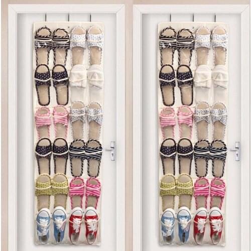 24 Grid Wardrobe Wall Door Back Hanging Bag Sock Shoe Underwear Storage Bags Door Wall Hanging Storage Closet Wardrobe Organizer