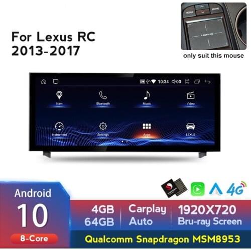 4+64 Android 10.0 Car Radio Stereo Multimedia Player For Lexus IS 200 250 300 350 2013-2018 RC 2013-2017 4G LTE Carplay WIFI