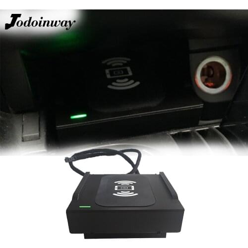 Car qi wireless charger for Mercedes Benz W205 GLC C Class C180 C200 cordless charge adapter for iPhone 8 XS fast charging panel